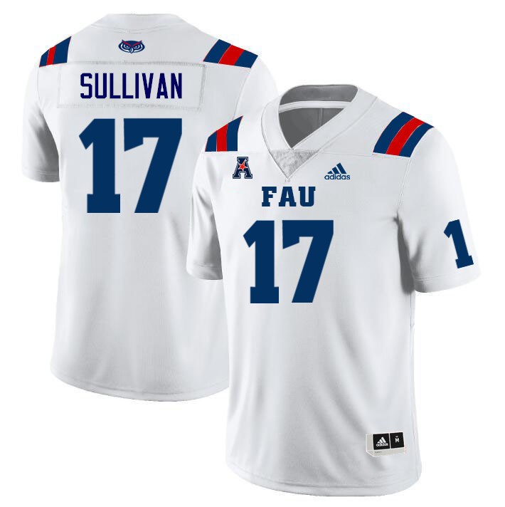 Florida Atlantic Owls #17 Wyatt Sullivan College Football Jerseys Stitched Sale-White